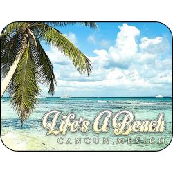 Coastal Beach Cancun Palm & Sea Shore