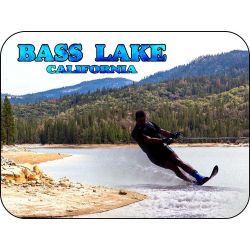 Bass Lake Water Skier Shore California Magnet